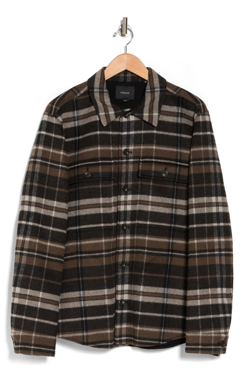 Vince Windowpane Plaid Wool Blend Shirt Jacket, Alternate, color, 