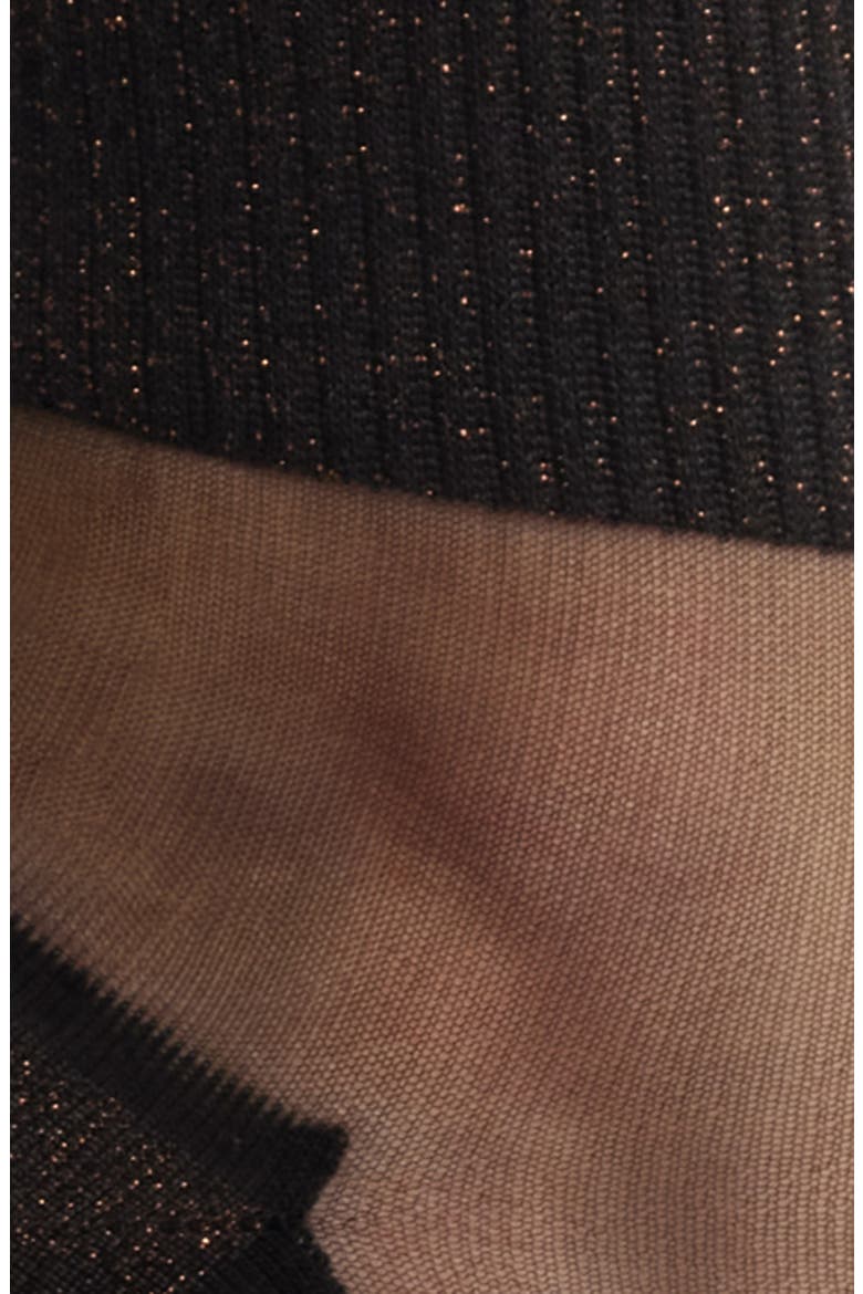 Sheer Ankle Socks, Alternate, color, BLACK/ COPPER/ RUST