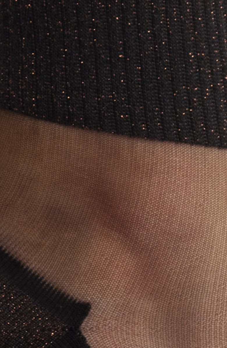 HIGH HEEL JUNGLE Sheer Ankle Socks, Alternate, color, Black/ Copper/ Rust