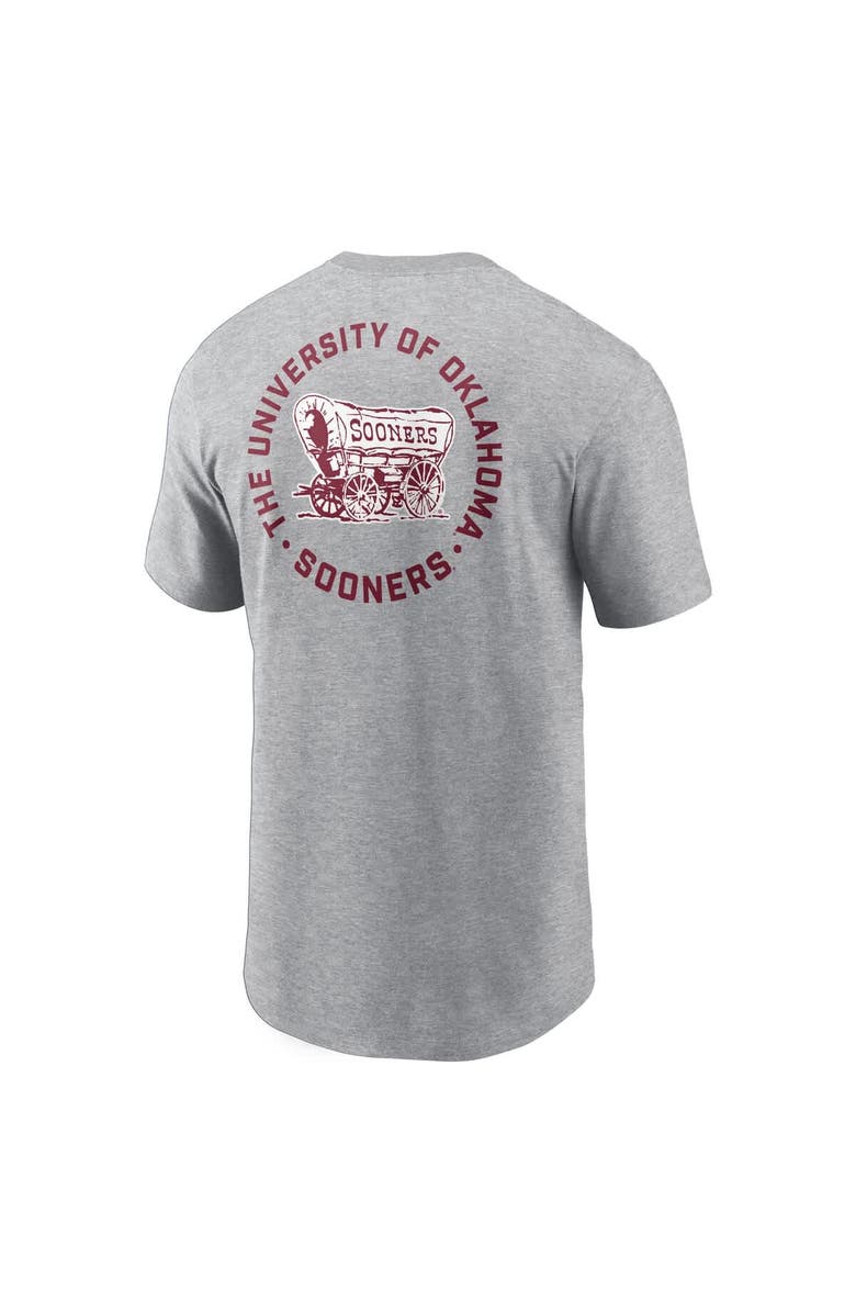 Jordan Brand Men's Jordan Brand Heather Gray Oklahoma Sooners Campus 2-Hit T-Shirt, Alternate, color, Heather Gray
