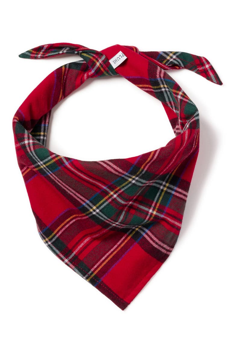 Imperial Tartan Dog Bandana, Main, color, RED