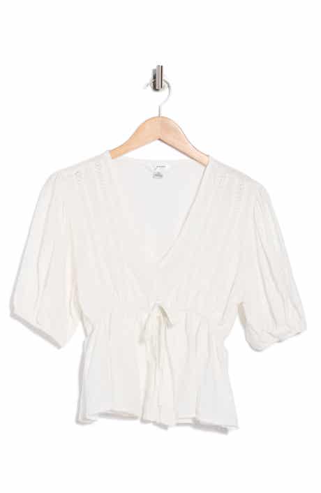 Vigoss V-Neck Peasant Top