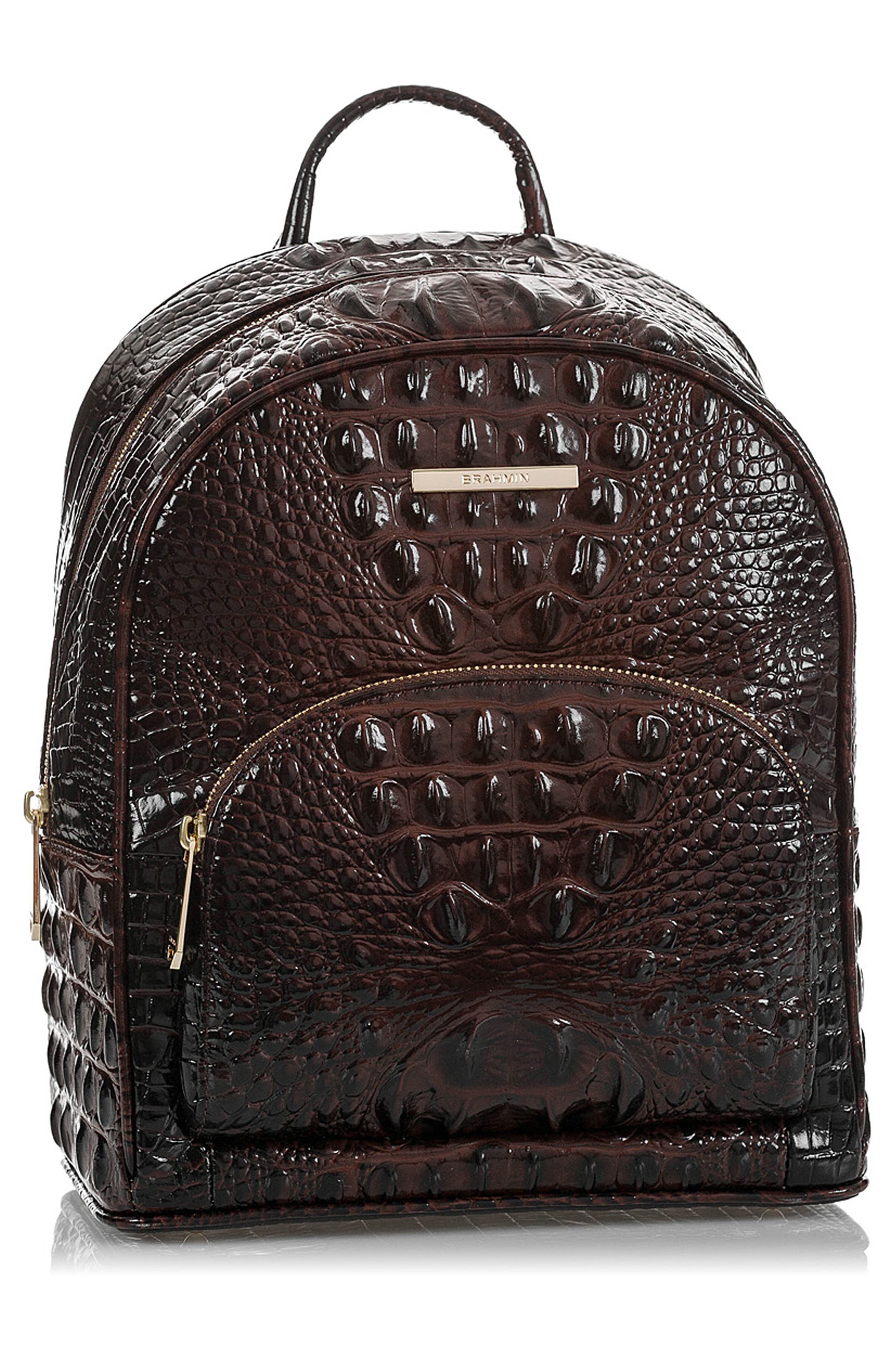 Brahmin Mini Dartmouth Leather Backpack, Alternate, color, 