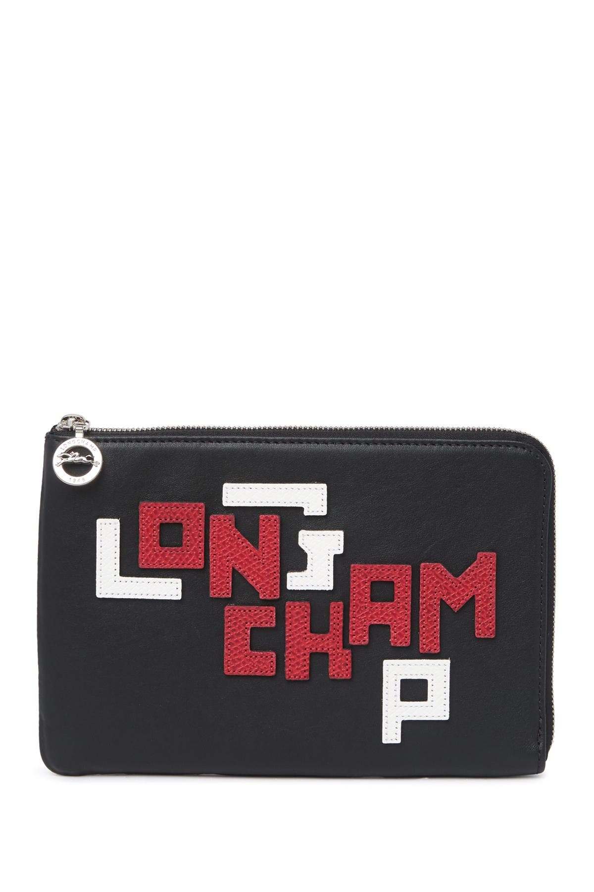 Longchamp Le Pliage Cuir LGP Pouch, Main, color, Black