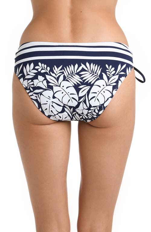 Shop La Blanca Adjustable Loop Hipster Bikini Bottoms In Indigo