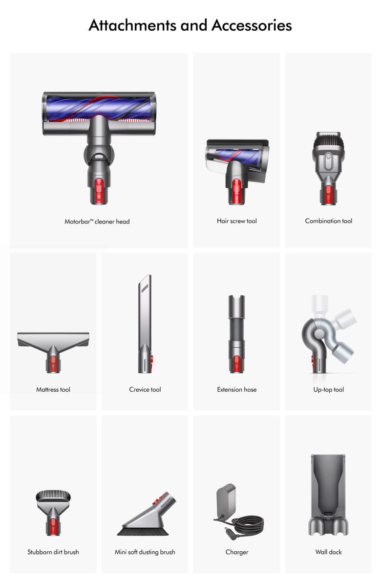 Dyson V11 Extra Vacuum - Nickel/Iron - Refurbished, Alternate, color, Multi