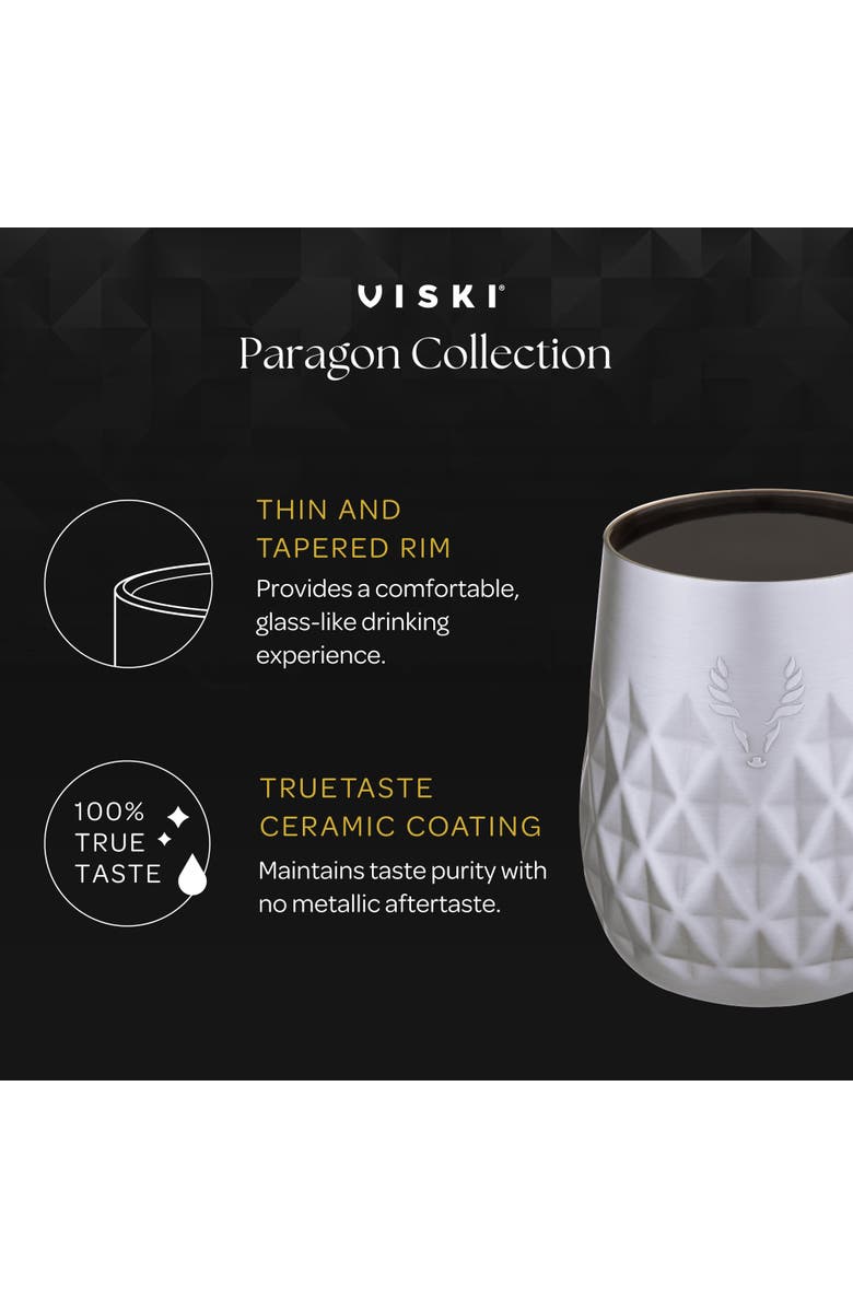 Viski Paragon Stainless Steel Wine Tumbler, Alternate, color, Platinum