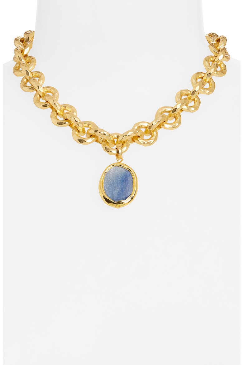 Kyanite Pendant Necklace, Alternate, color, GOLD