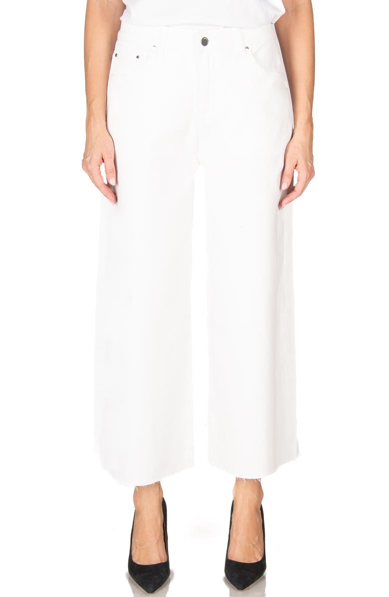 Fidelity Denim Ziggy Crop Oversize Full Jeans, Alternate, color, Optic White