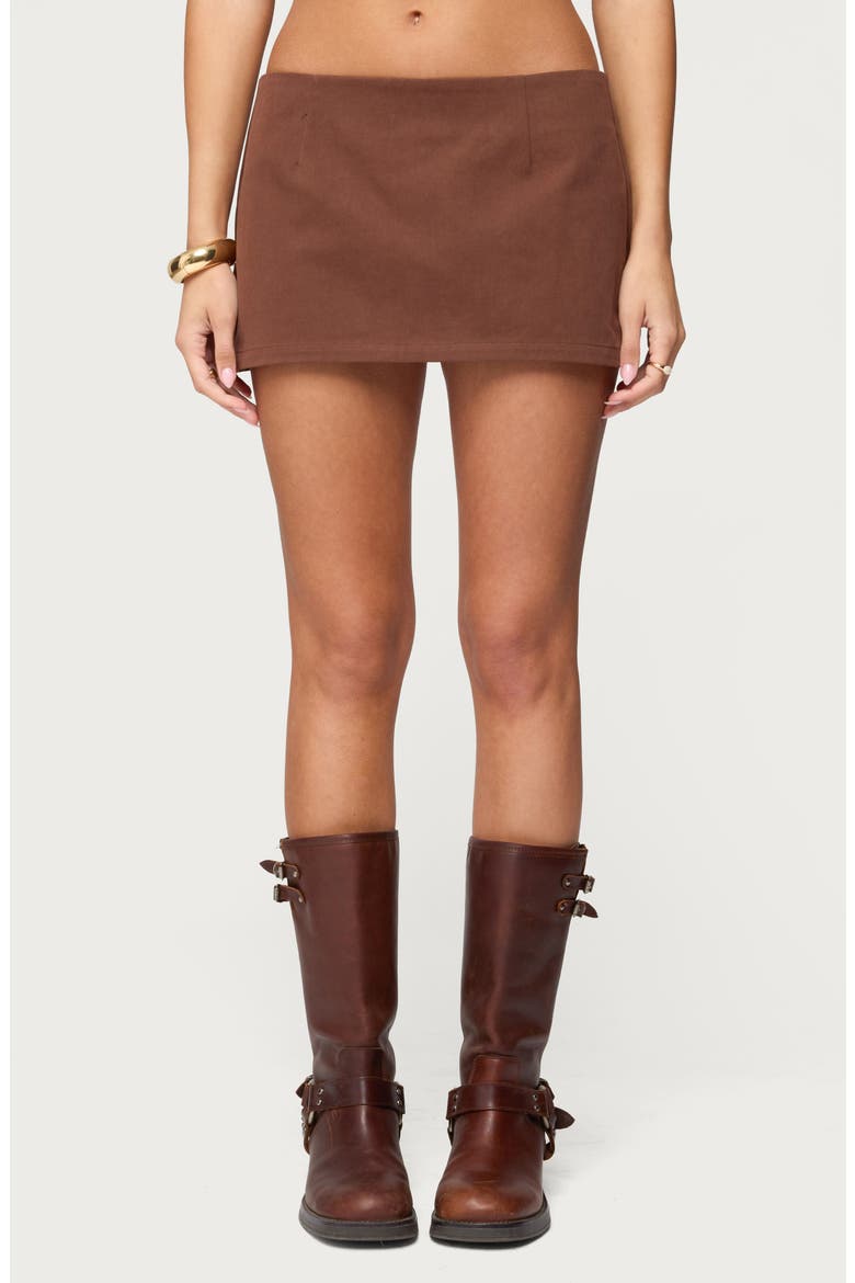 Monrow Micro Skort, Main, color, BROWN