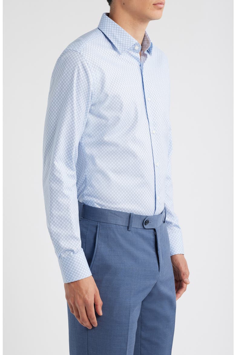 Hank Kent Slim Fit Stretch Cotton Dresss Shirt, Alternate, color, LIGHT BLUE