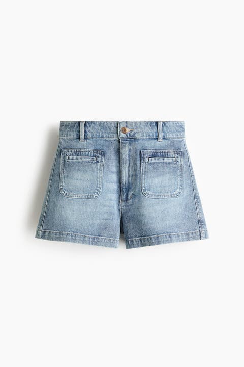 High-waisted Denim Shorts