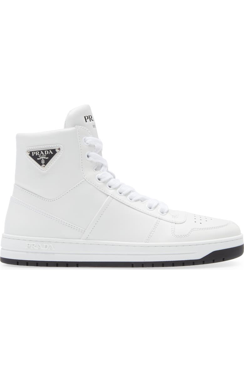 Prada Logo High Top Sneaker, Alternate, color,