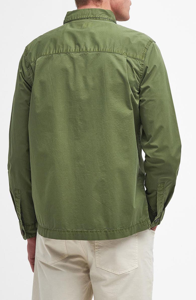 Barbour Sidlaw Stretch Cotton Overshirt, Alternate, color, Palm Leaf