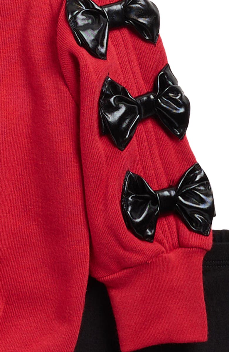 Splendid Bow Embellished Sweatshirt & Leggings Set, Alternate, color, Scarlet