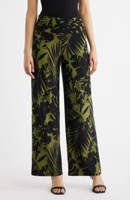 Anne Klein Pull-On High Waist Wide Leg Palazzo Pants