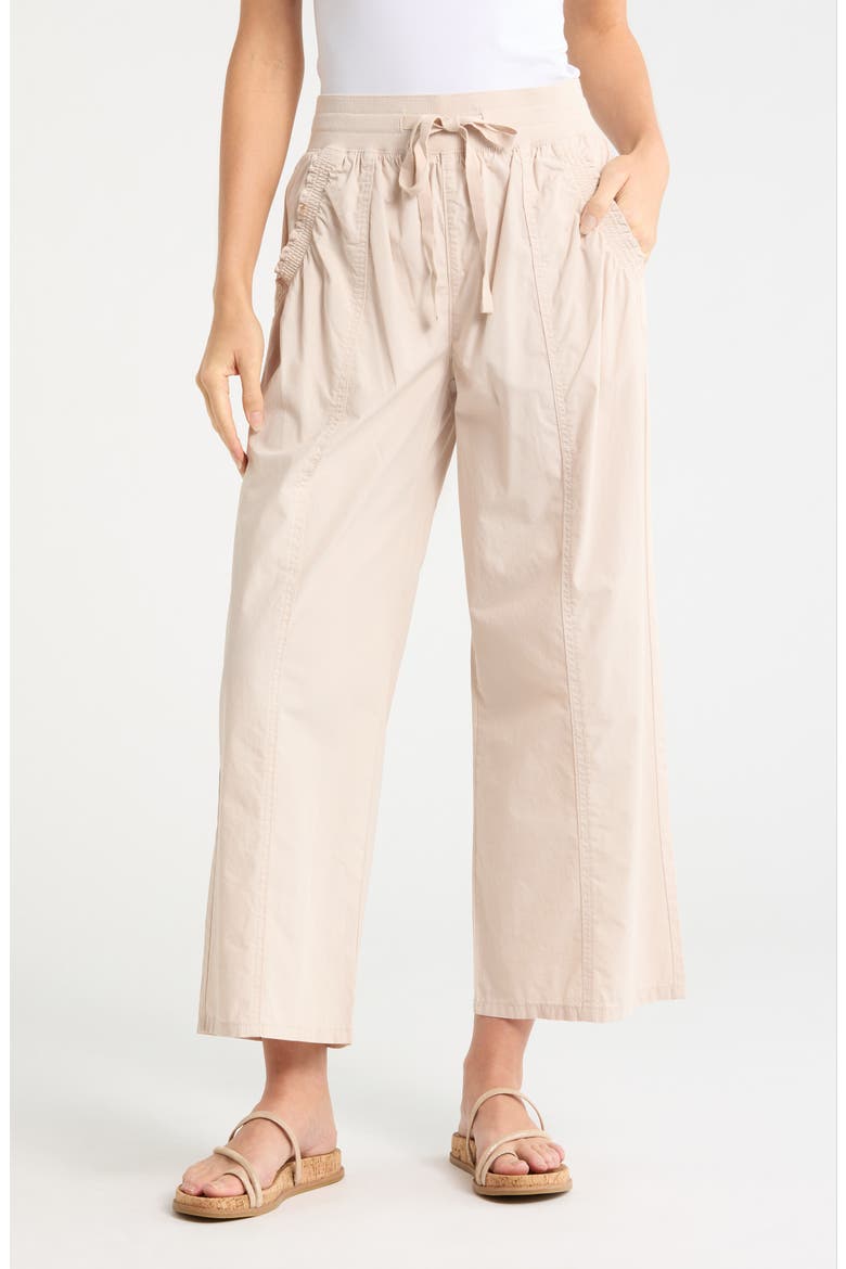 Wide Leg Crop Pants, Main, color, BEACH SAND BEIGE