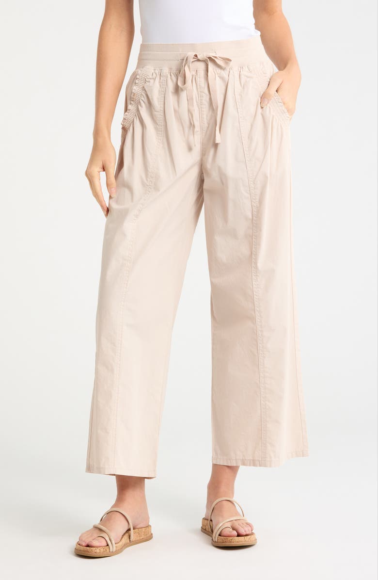Sanctuary Wide Leg Crop Pants, Main, color, Beach Sand Beige