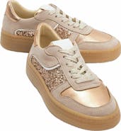 Forever & Always Shoes Felipe Glitter Leather Sneakers