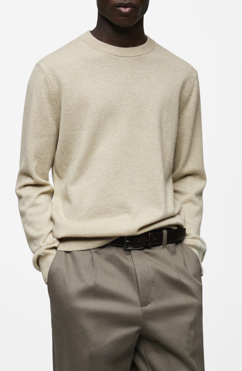 MANGO Crewneck Cashmere Sweater, Main, color, 