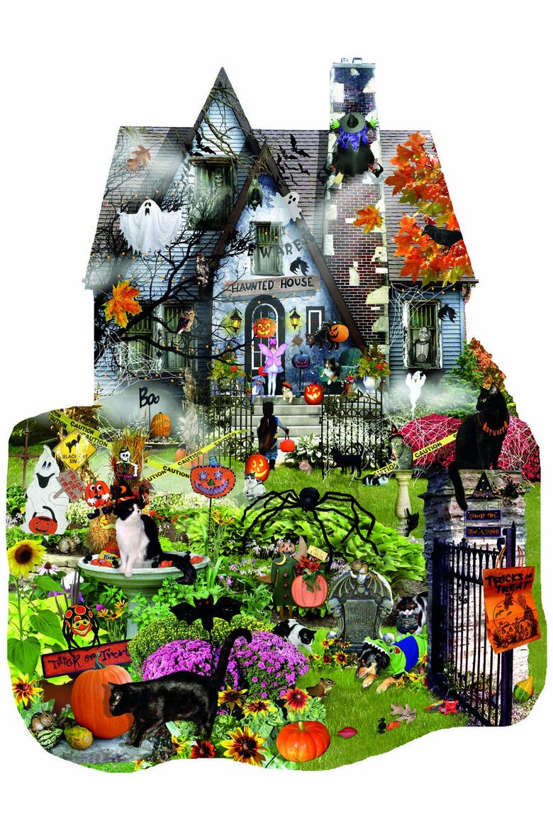 Spooky House 1000 piece Jigsaw Puzzle for Adults Special Shape, Alternate, color, Multicolor