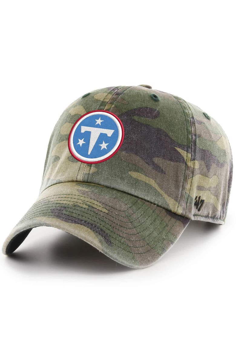 Men's '47  Camo Tennessee Titans  Clean Up Adjustable Hat, Main, color, Camo