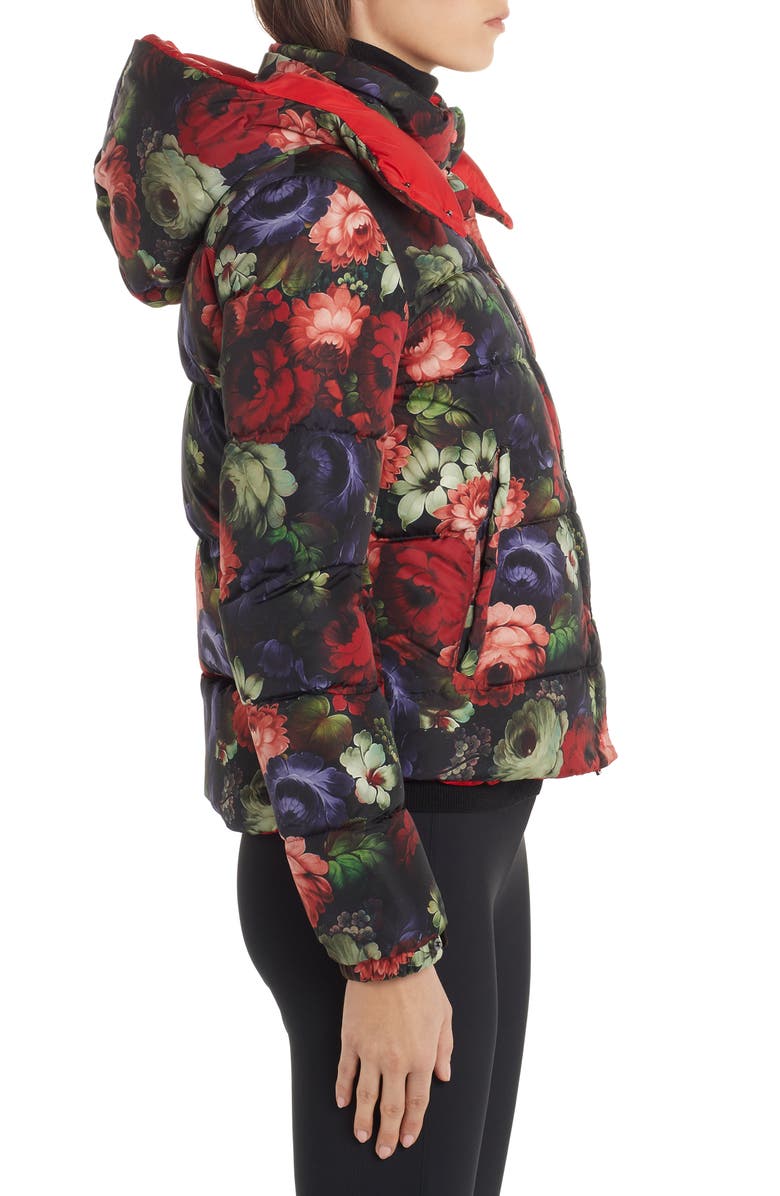 Moncler Koura Reversible Floral Print Down Jacket, Alternate, color, 