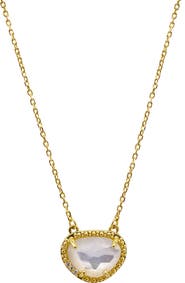 ADORNIA FINE 14K Yellow Gold Plated Sterling Silver Birthstone Pendant Necklace