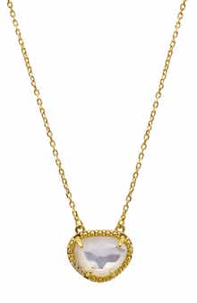 ADORNIA FINE 14K Yellow Gold Plated Sterling Silver Birthstone Pendant Necklace