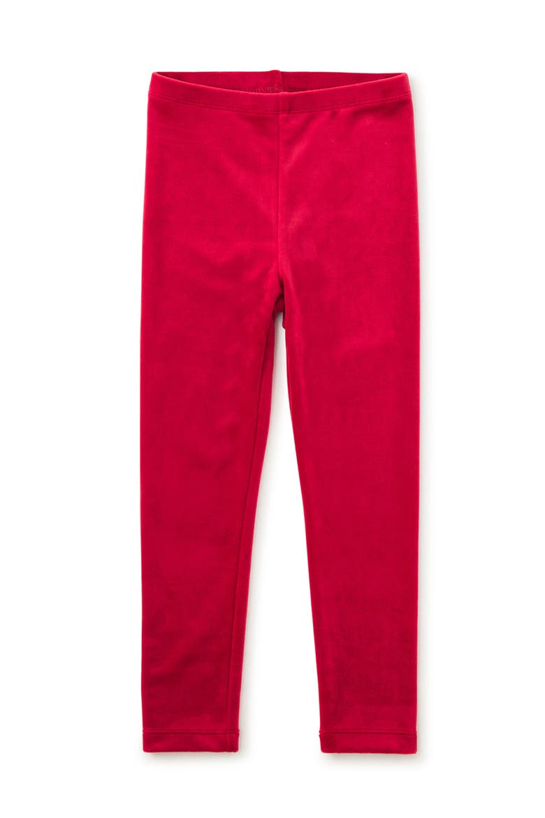 Velour Leggings, Alternate, color, RED WAGON