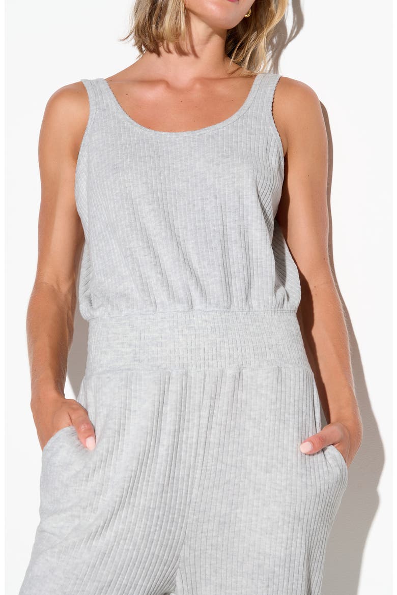 Tranquility Ribbed Sleeveless Jogger Jumpsuit, Alternate, color, LIGHT HEATHER GREY