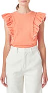 English Factory Merrow Ruffle Top