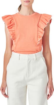 English Factory Merrow Ruffle Top