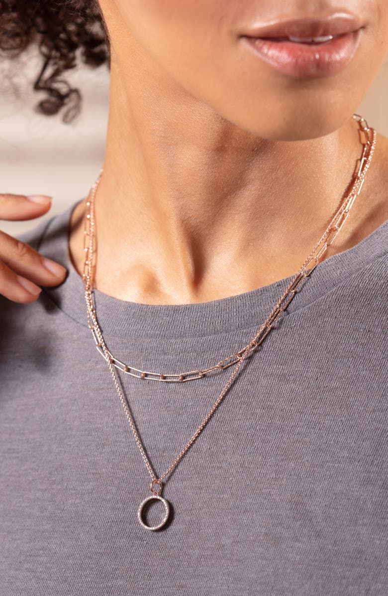 Monica Vinader Naida Pavé Diamond Open Circle Pendant Necklace, Alternate, color, 