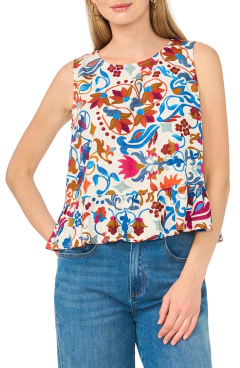 Sleeveless Peplum Top