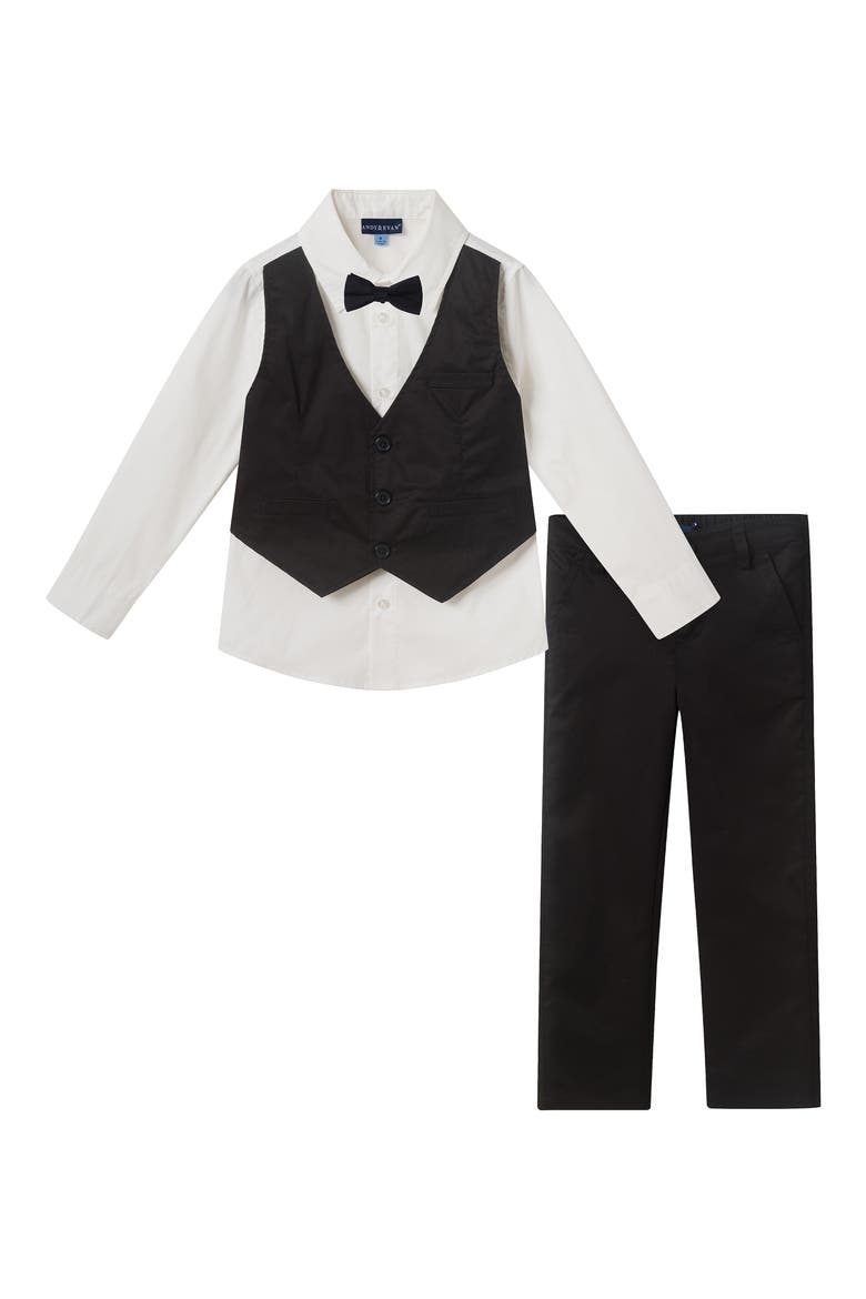 Kids' 4-Piece Vest Set, Main, color, BKA -BLACK