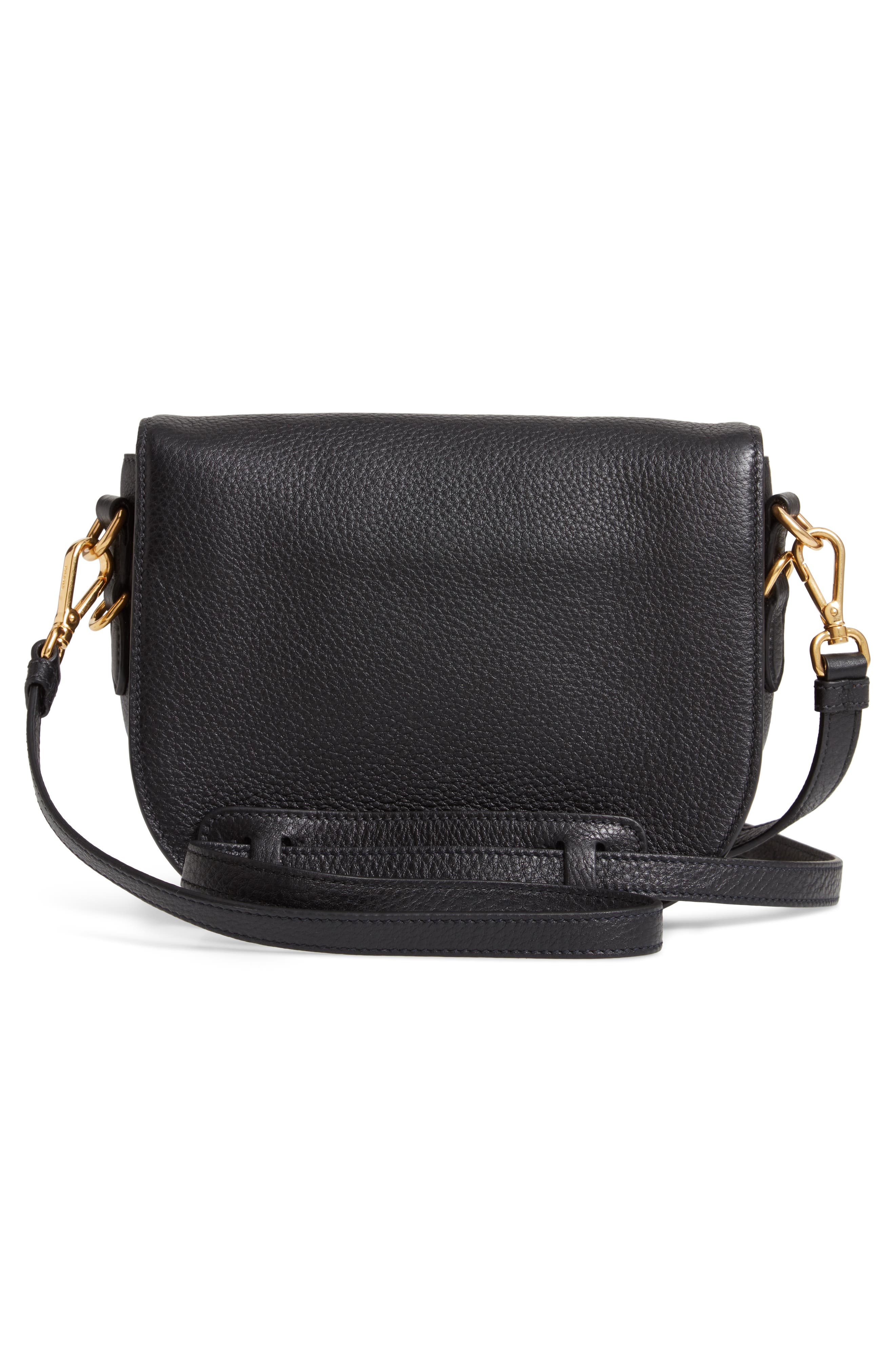Prada Daino Messenger Leather Crossbody Bag, Alternate, color, 