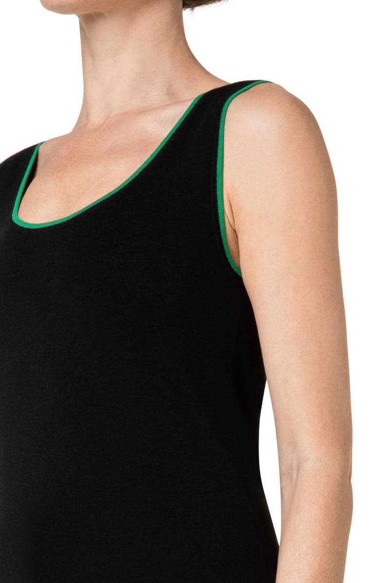 Akris punto Fitted Virgin Merino Wool Knit Tank, Alternate, color, 
