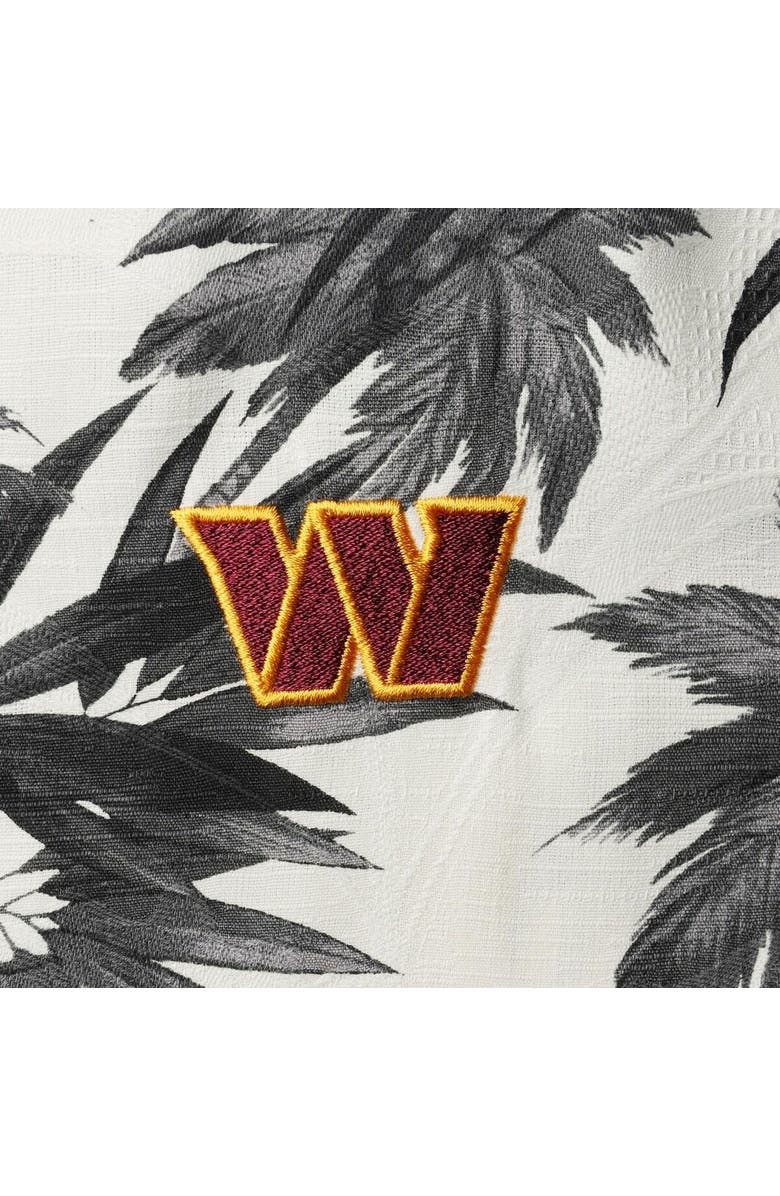Tommy Bahama Men's Tommy Bahama Black/Gray Washington Commanders Sport Harbor Island Hibiscus Camp Button-Up Shirt, Alternate, color,