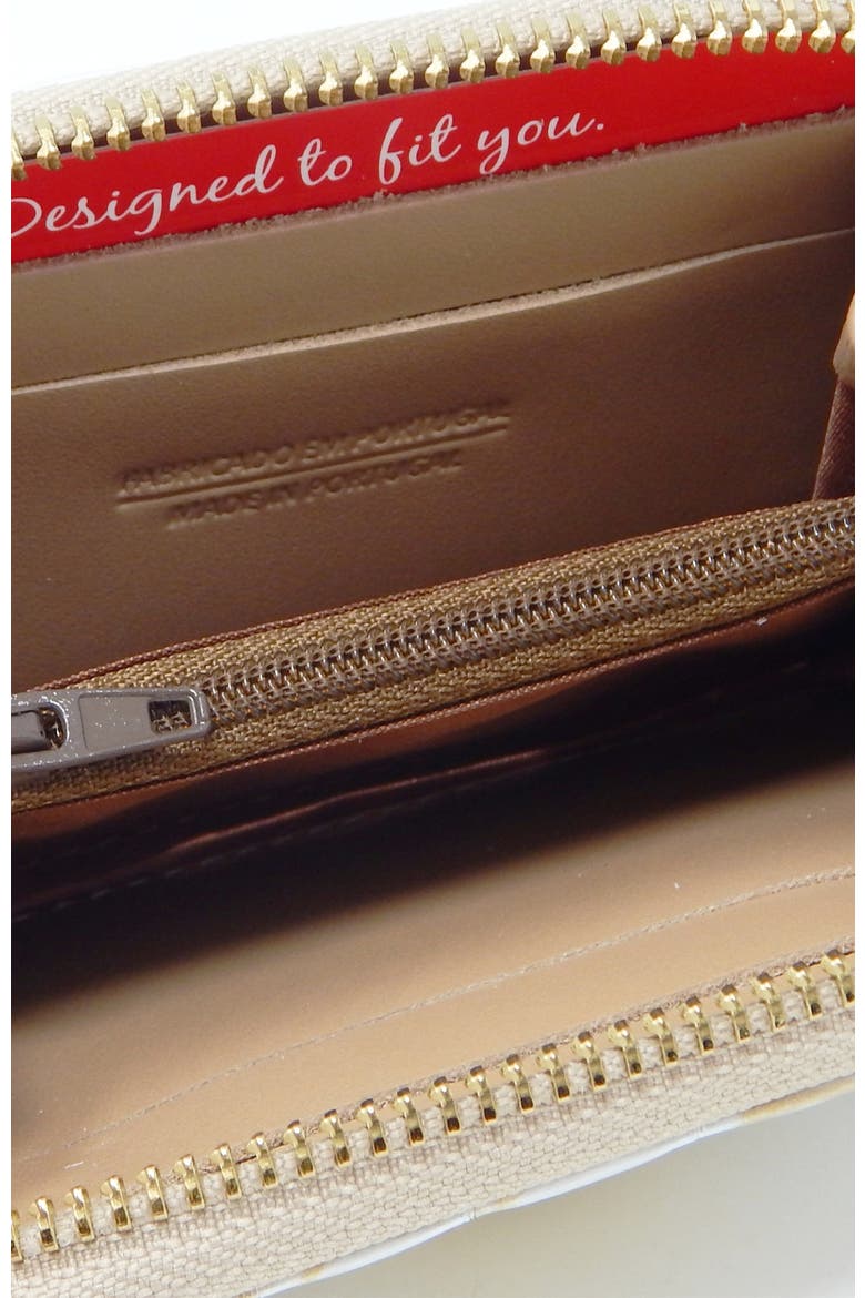 Gallop Patent Leather Card Holder 274, Alternate, color, Beige / White