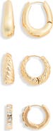 NATASHA 3-Pack Hoop Earrings