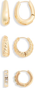 NATASHA 3-Pack Hoop Earrings