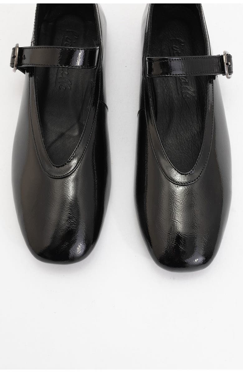 Forever & Always Shoes Matilda Leather Mary Jane Flats, Alternate, color, Black Patent Leather