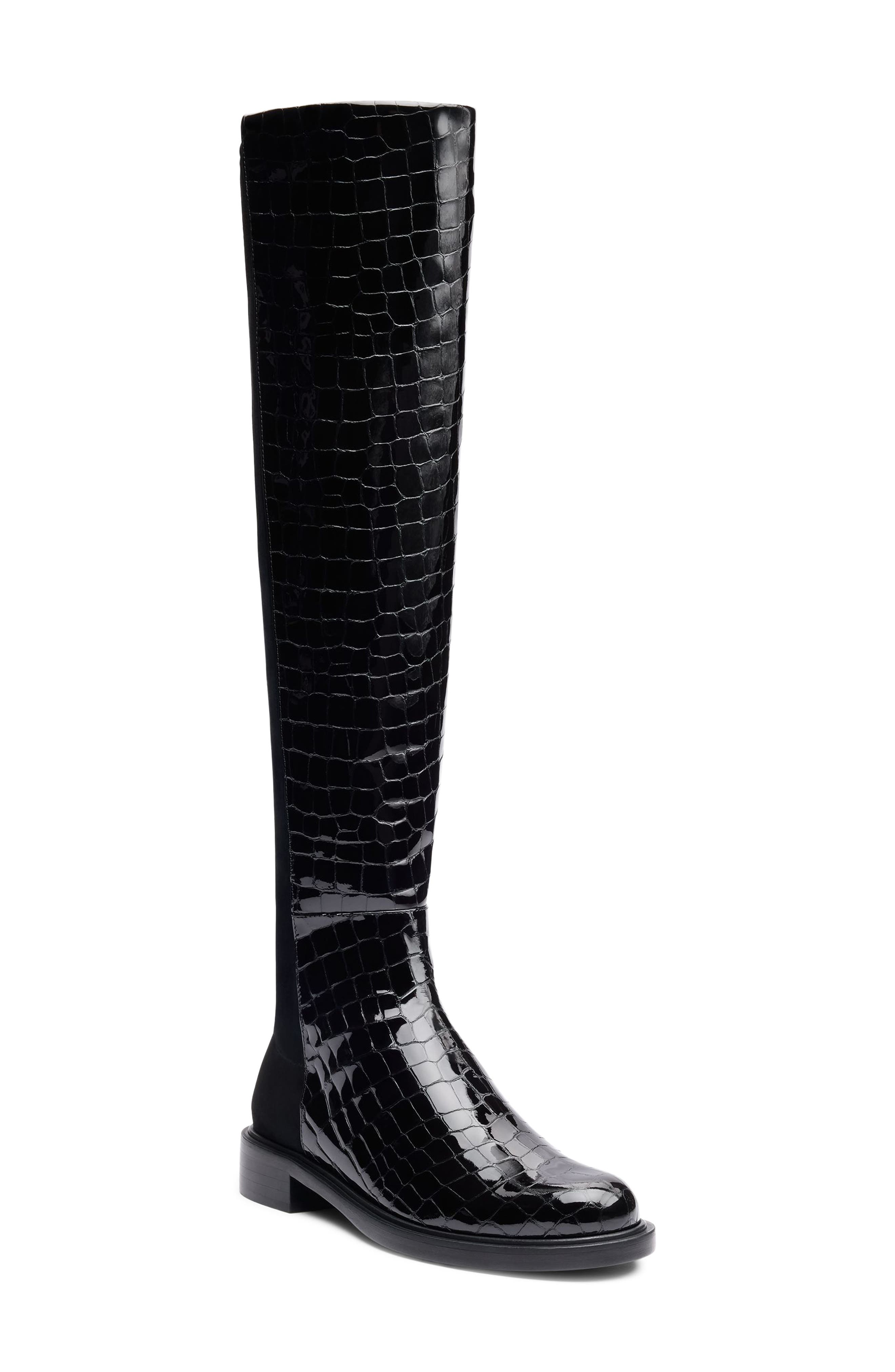 5050 Gisele Over the Knee Boot, Main, color, BLACK/ BLACK