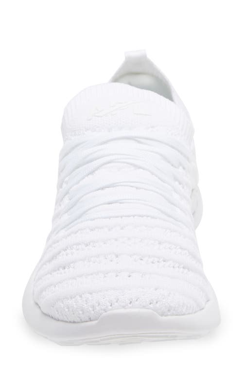 Apl Athletic Propulsion Labs Apl Techloom Wave Hybrid Running Shoe In White/white