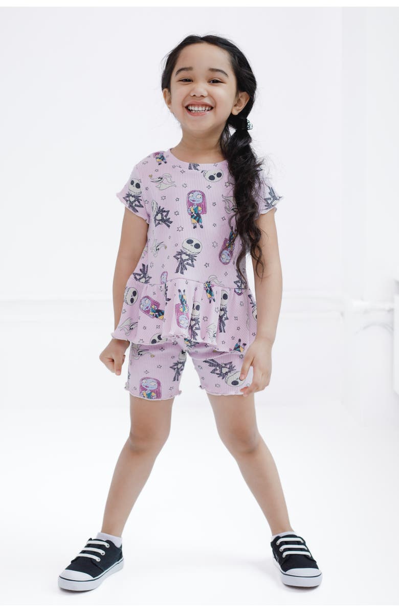 Disney Winnie the Pooh 2-Piece T-Shirt and Bike Shorts Set, Alternate, color, Jack Sally Purple