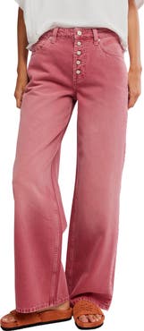 Free People Nia Exposed Button Boyfriend Jeans