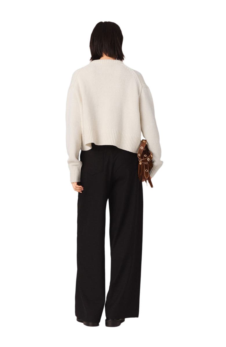 maje Wide-leg suit trousers, Alternate, color, Black