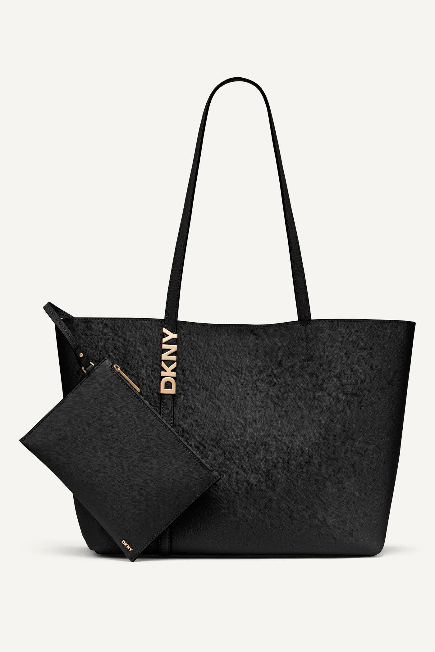DKNY Avril Tote Bag, Main, color, Black/Gold