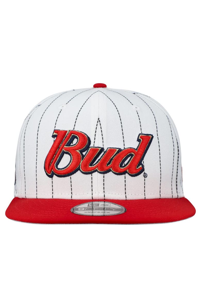 New Era Men's New Era  White Dale Earnhardt Jr. Budweiser Baseball 9FIFTY Snapback Hat, Alternate, color, 